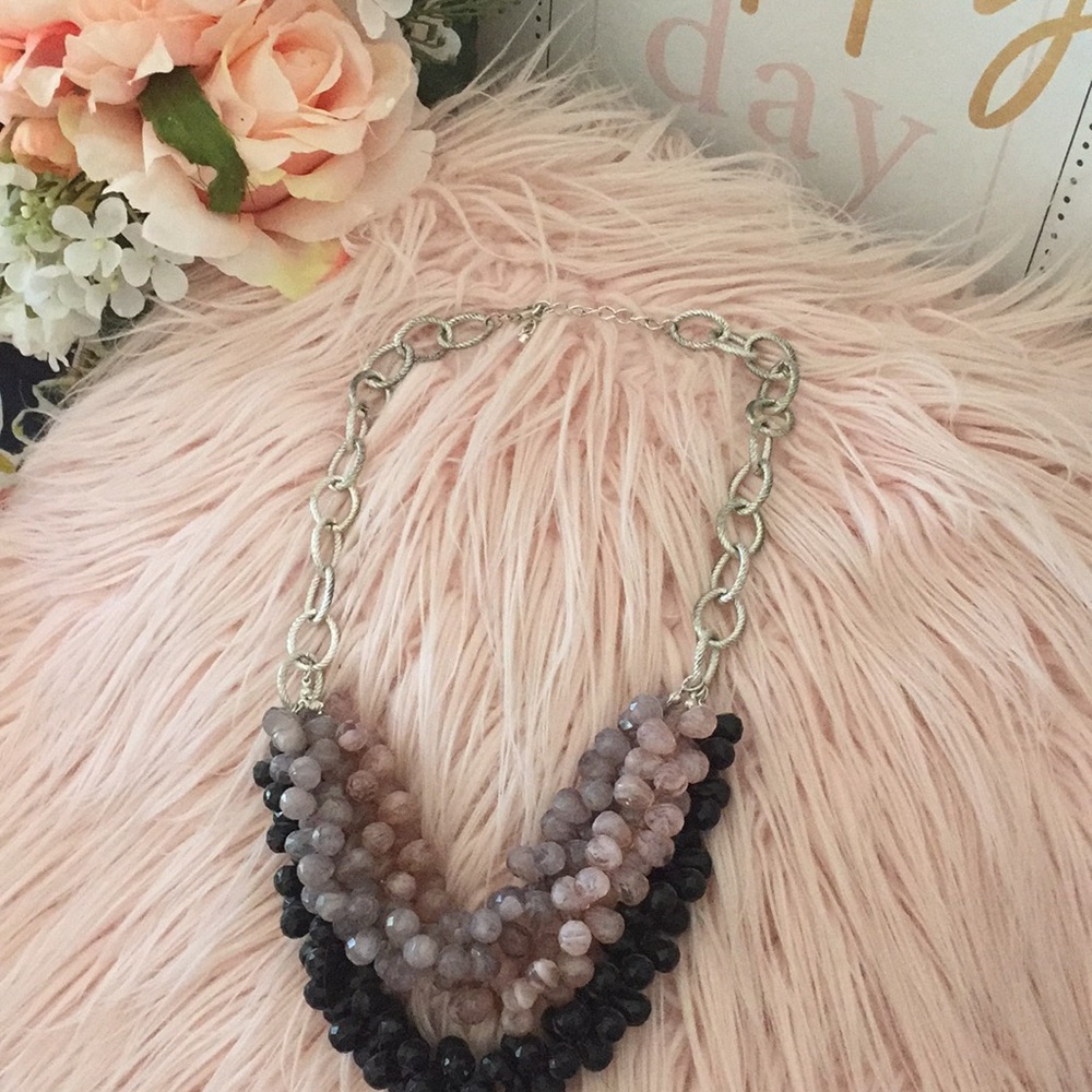 🚨 SOLD 🚨 Statement Necklace With Chain and Stones